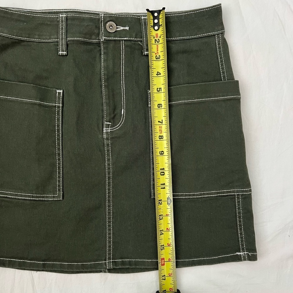 Vintage Y2K Arizona Mini Skirt in Olive Green - Size 3 - Picture 5 of 6
